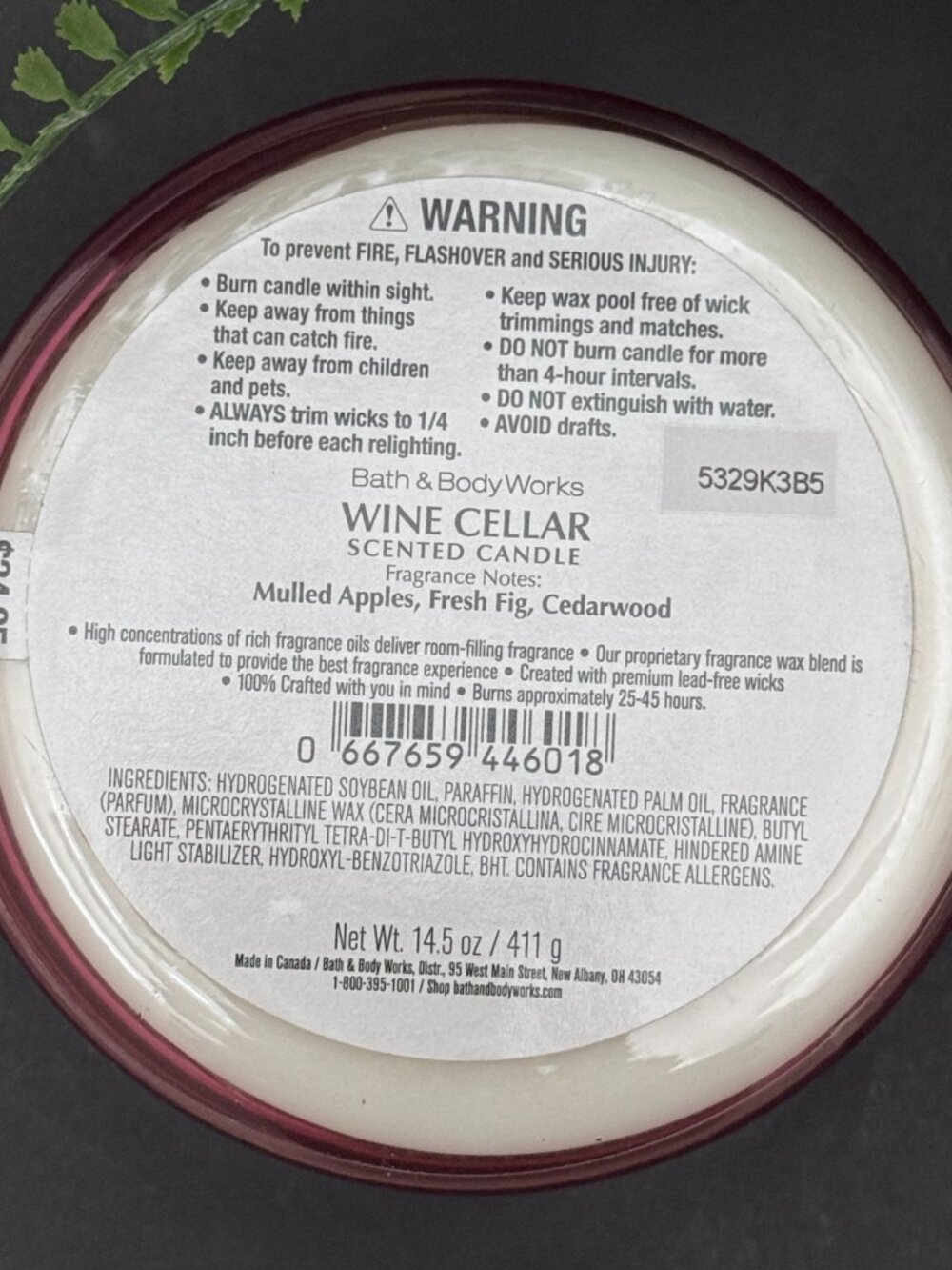 BBW Wine Cellar Bath & Body Works 3 Wick Candle - Picture 10 of 10